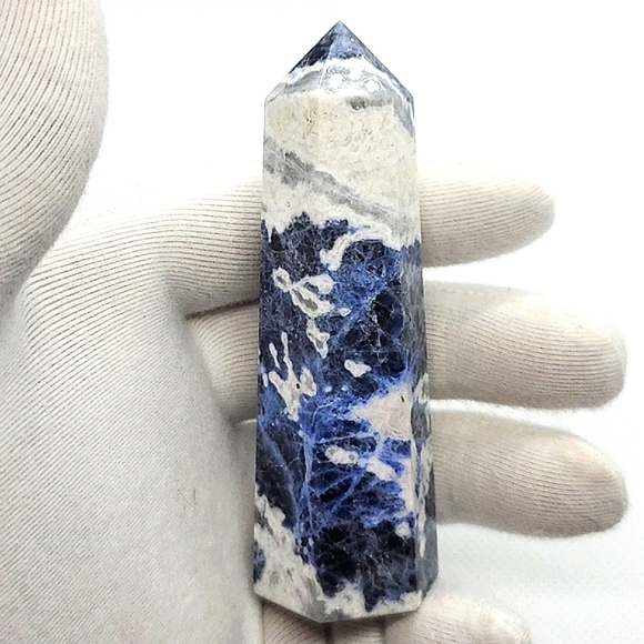 Sodalite Obelisk Tower Brilliant Colors Natural Crystal Gemstone - Picture 4 of 14